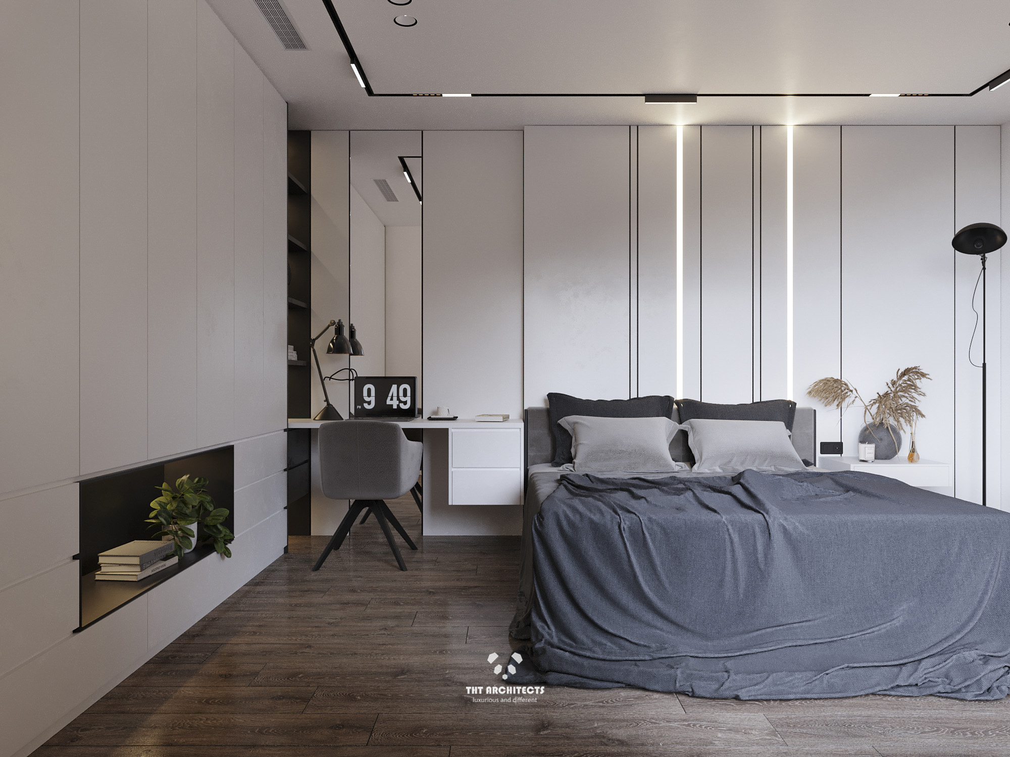 tht architects - Nhà Phố Thủ Đức - phòng ngủ master 02